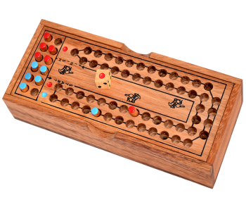 horse race game for 2 player samanea wooden dice game thai wooden games in size 20,4 x 8,4 x 3,7 cm